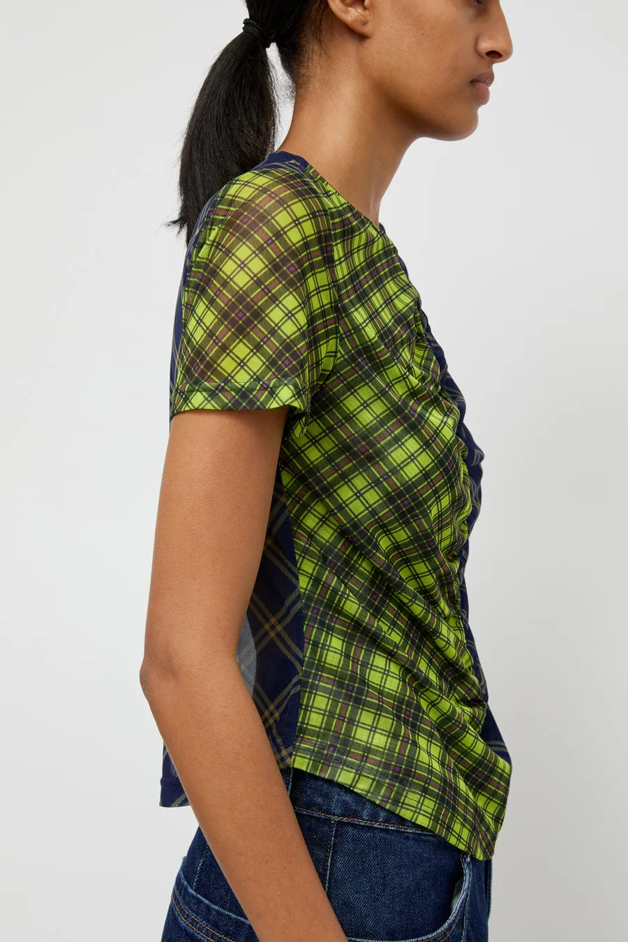 No.6 Tara Top in Navy Plaid Combo sold by No. 6 product image thumbnail 4