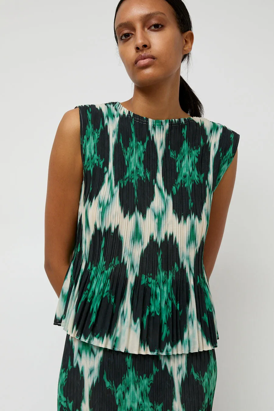 No.6 Rae Tank in Emerald Ikat sold by No. 6