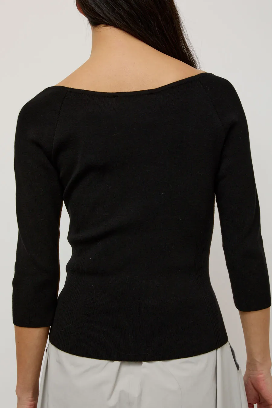 Amomento Scoop Neck Knit Top in Black sold by No. 6 product image thumbnail 5