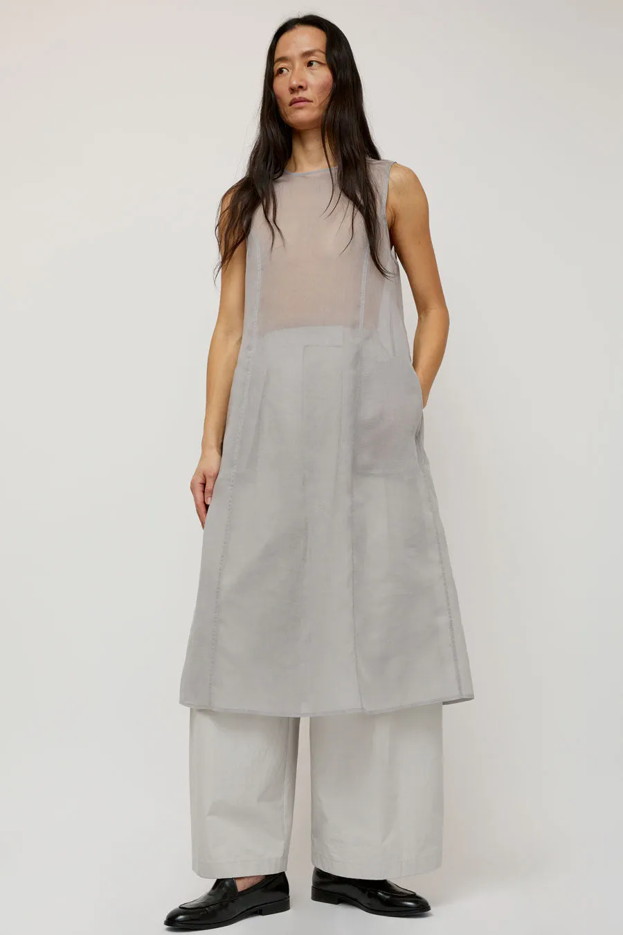 Amomento Sheer Long Dress in Grey sold by No. 6