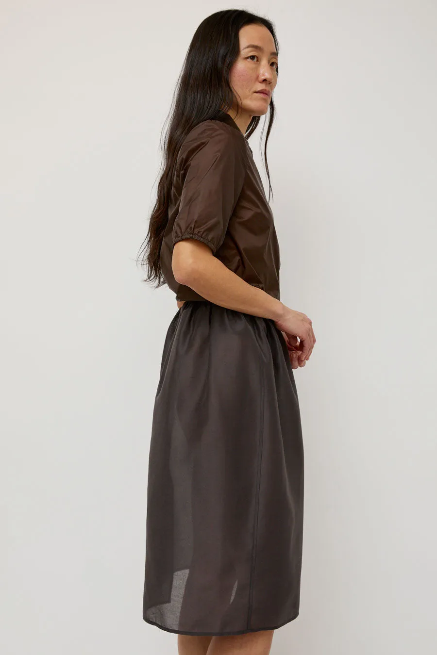 Amomento Shirring Organza Skirt in Charcoal sold by No. 6 product image thumbnail 4