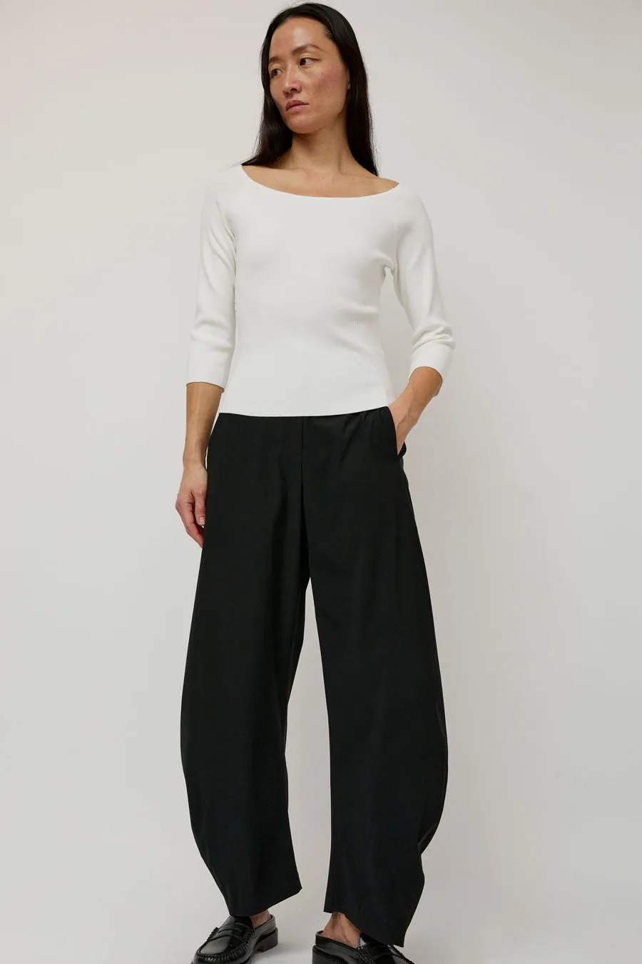 Amomento Curved Silhouette Pants in Black sold by No. 6 product image thumbnail 5