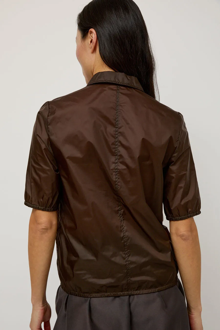 Amomento Sheer Half Zip Up Top in Brown sold by No. 6 product image thumbnail 5