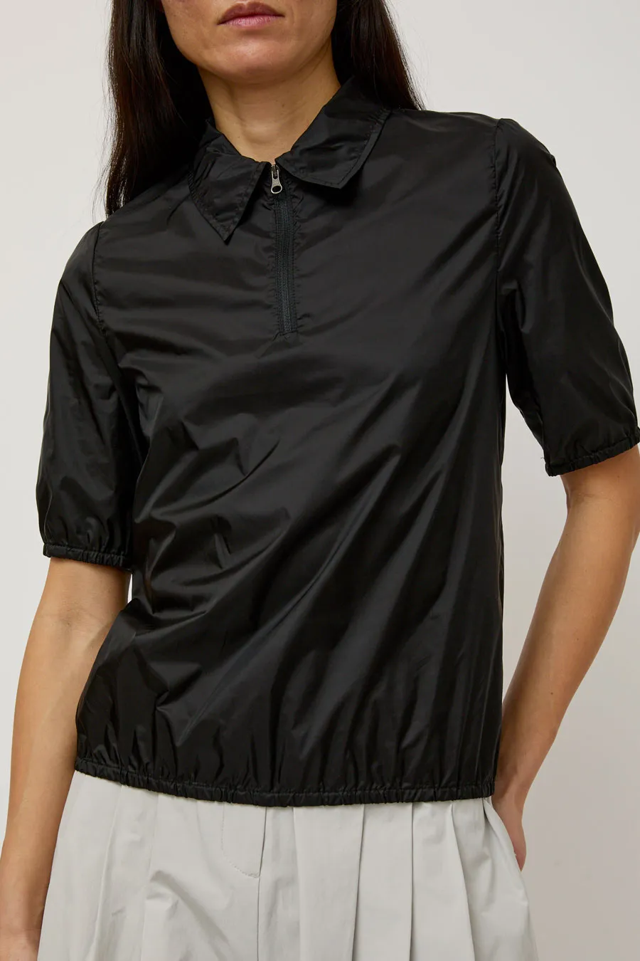 Amomento Sheer Half Zip Up Top in Black sold by No. 6 product image thumbnail 3