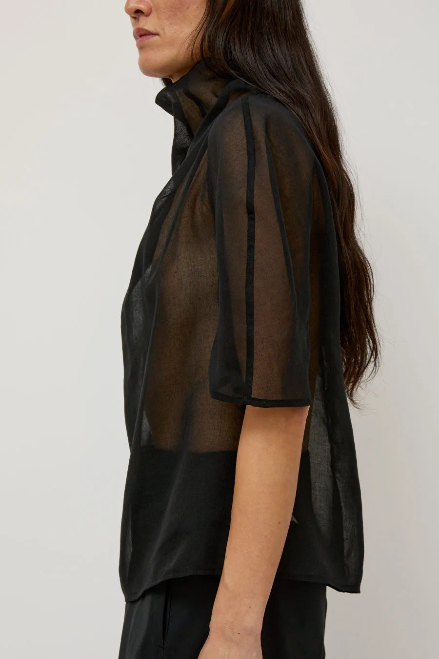 Amomento Knotted Collar Top in Black sold by No. 6 product image thumbnail 3