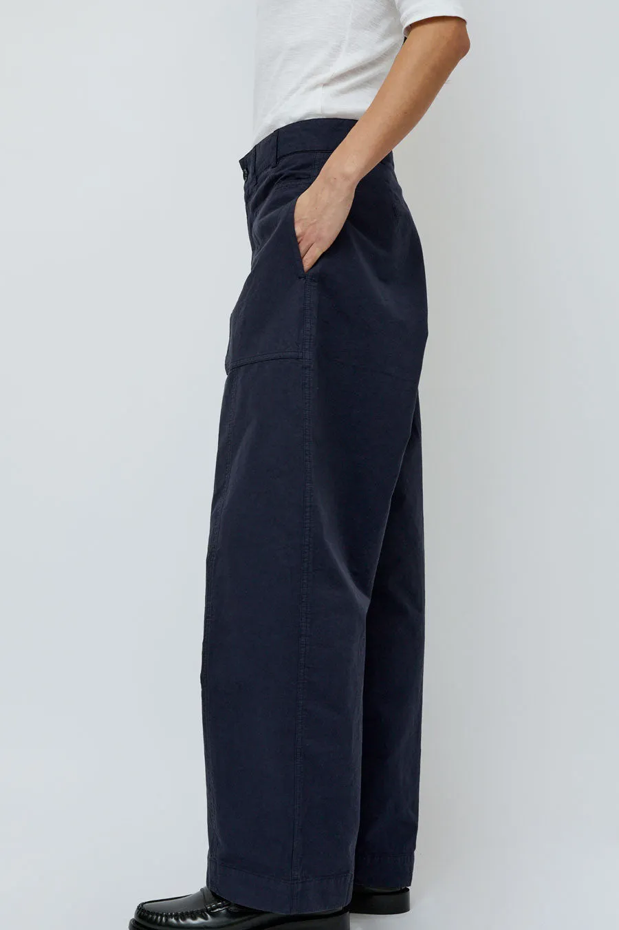YMC Peggy Trouser in Navy sold by No. 6 product image thumbnail 2