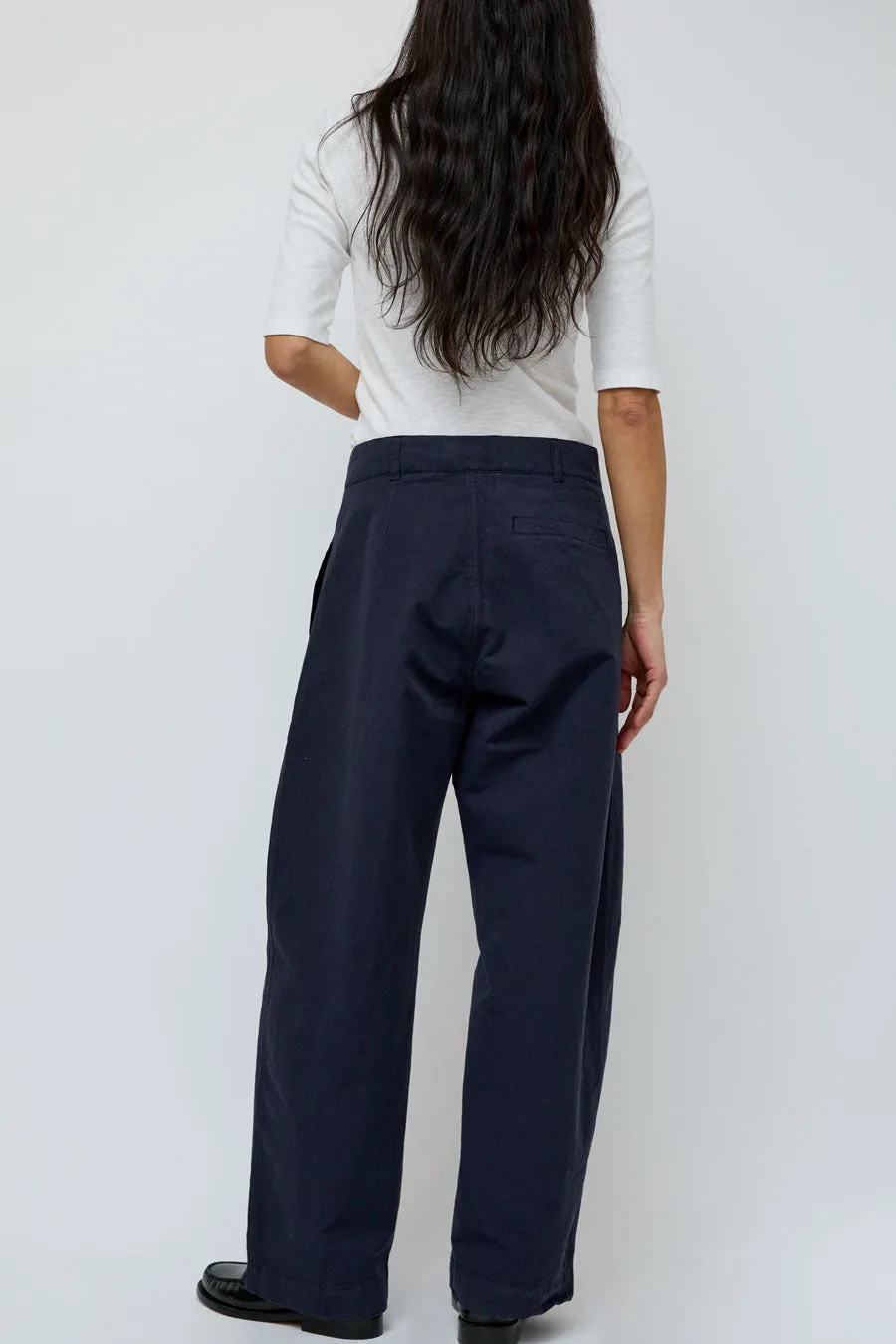 YMC Peggy Trouser in Navy sold by No. 6 product image thumbnail 4