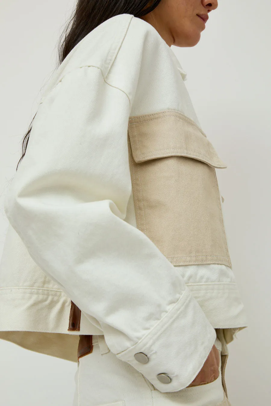 No.6 Eva Jacket in White and Stone sold by No. 6 product image thumbnail 2