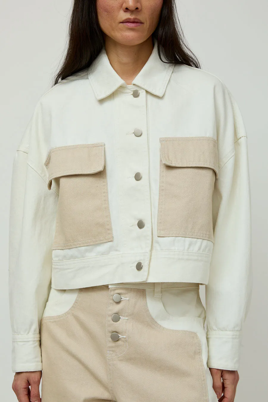 No.6 Eva Jacket in White and Stone sold by No. 6 product image thumbnail 4