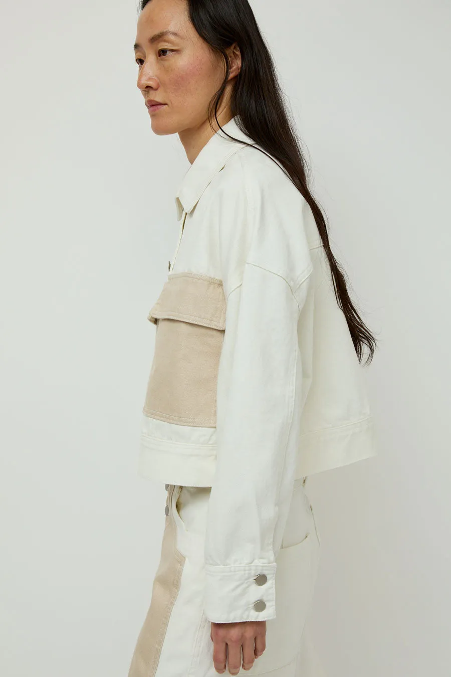 No.6 Eva Jacket in White and Stone sold by No. 6 product image thumbnail 3