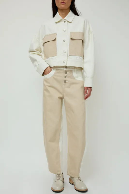 No.6 Mason Jean in White and Stone made by No. 6