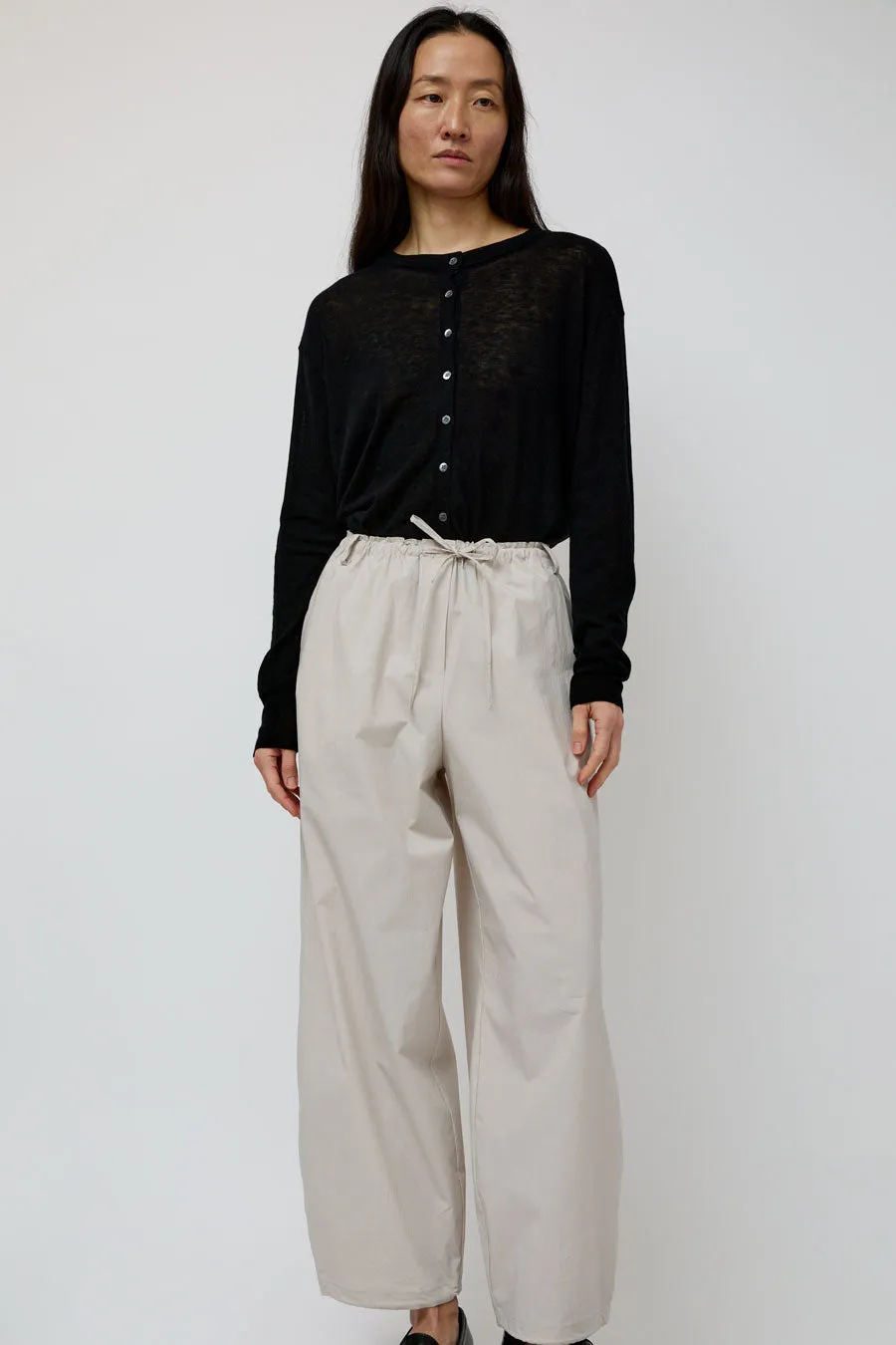 UMARMUNG Lightweight Cotton Oval Silhouette Pant in Clay sold by No. 6