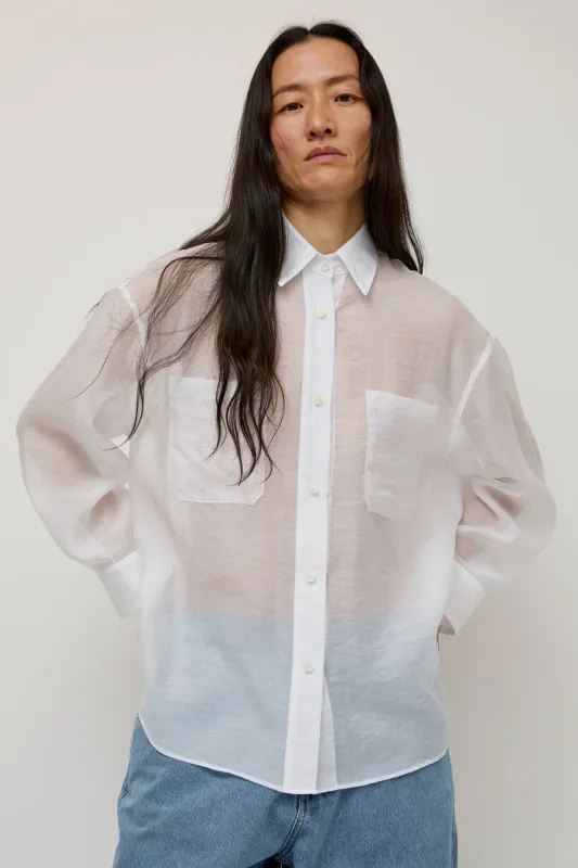 No.6 Lake Shirt in White Organza sold by No. 6