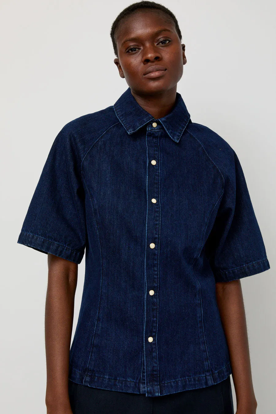No.6 Memphis Top in Indigo sold by No. 6
