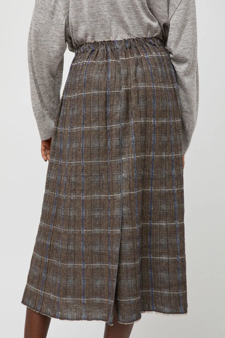 Boboutic A Quadretti Skirt in Brown and Avio Mix sold by No. 6 product image thumbnail 5