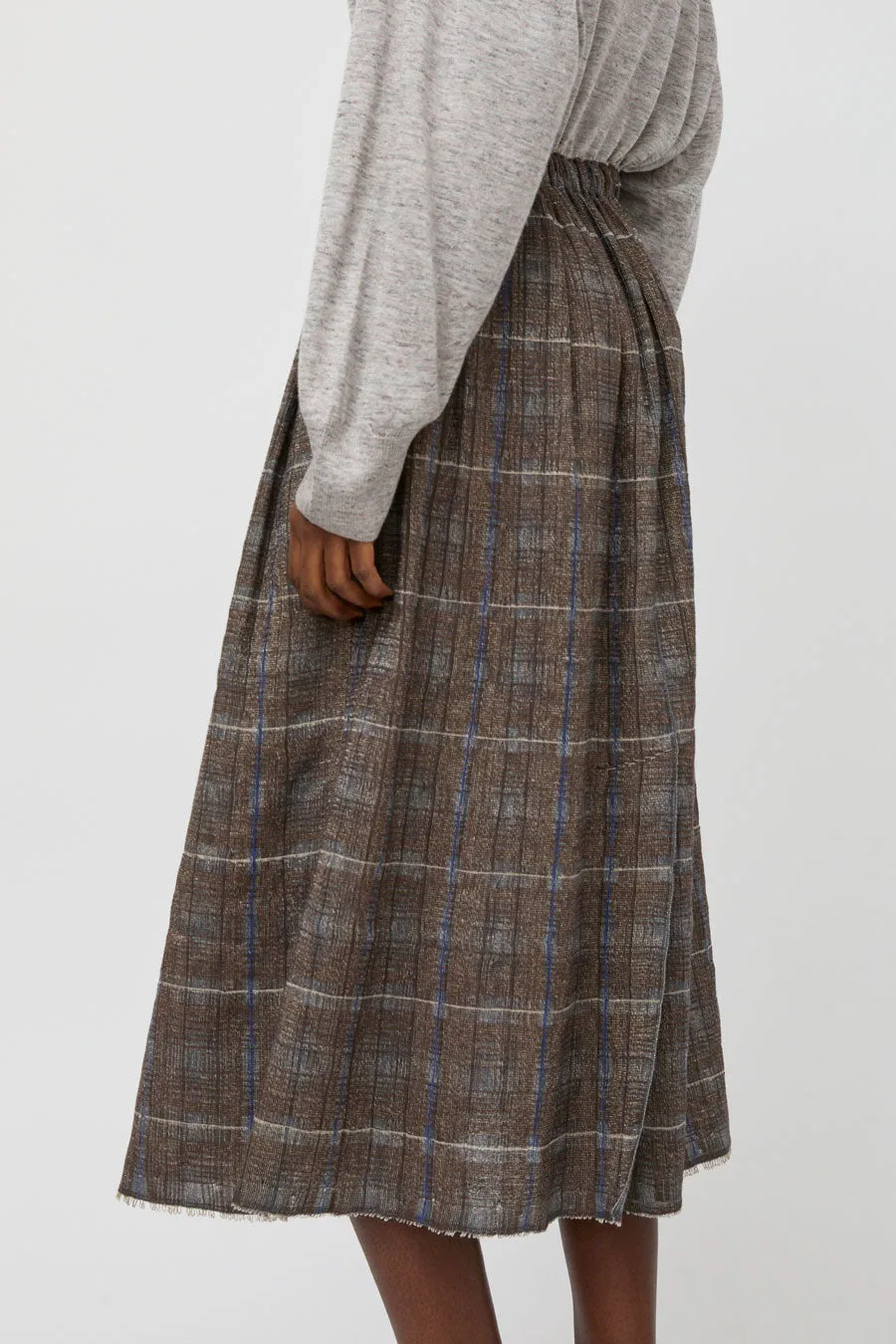 Boboutic A Quadretti Skirt in Brown and Avio Mix sold by No. 6 product image thumbnail 4