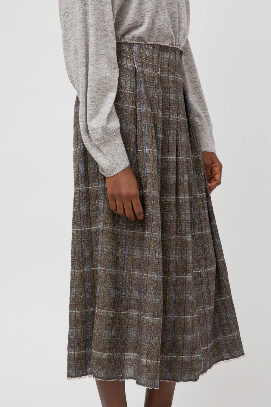 Boboutic A Quadretti Skirt in Brown and Avio Mix sold by No. 6 product image thumbnail 3