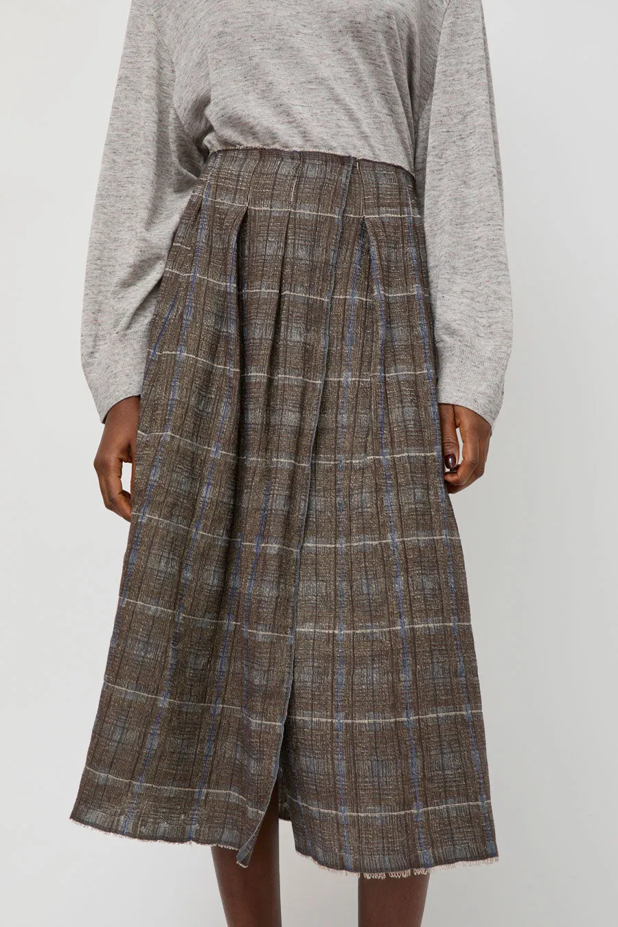 Boboutic A Quadretti Skirt in Brown and Avio Mix sold by No. 6 product image thumbnail 2