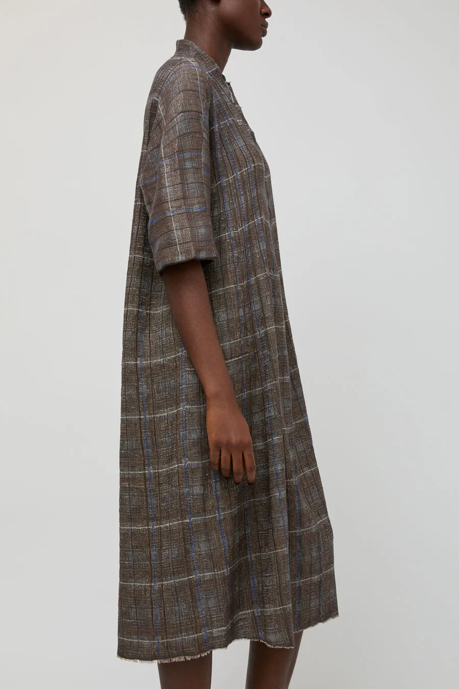 Boboutic A Quadretti Dress in Brown and Avio Mix sold by No. 6 product image thumbnail 5