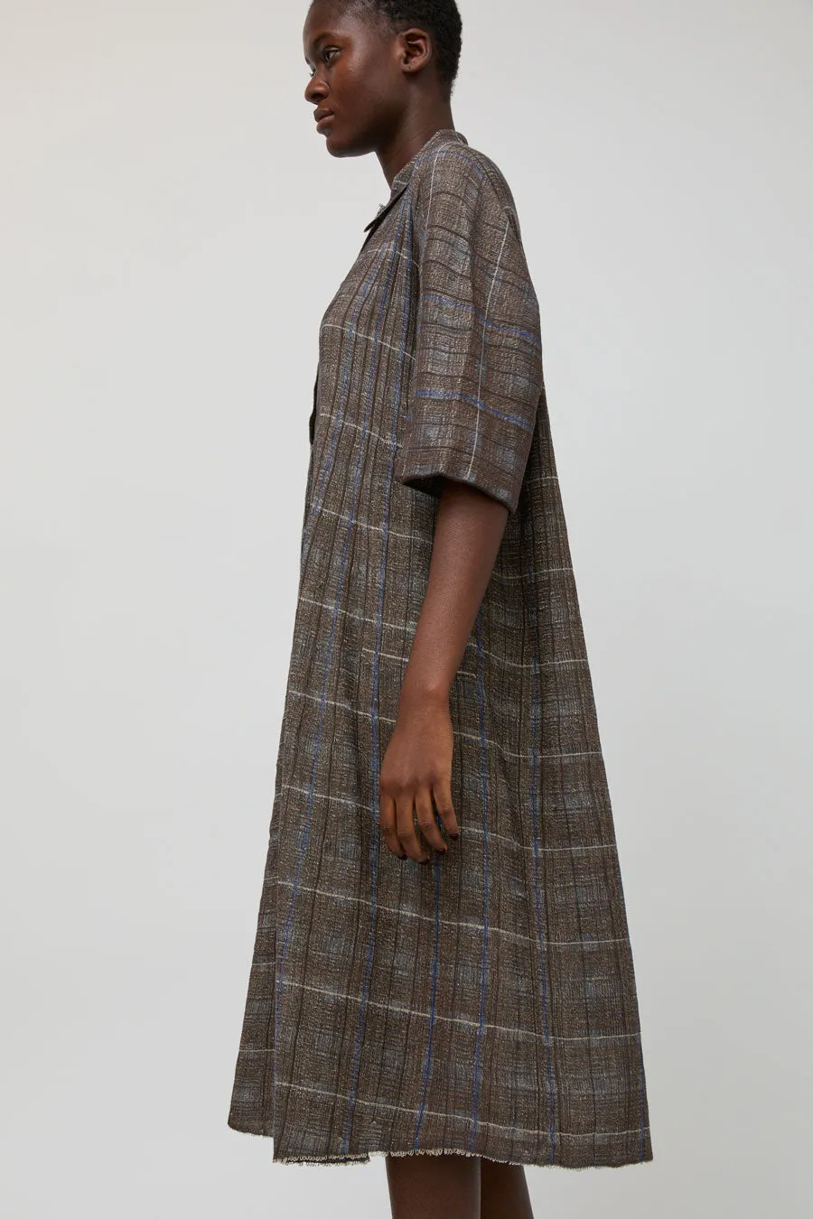 Boboutic A Quadretti Dress in Brown and Avio Mix sold by No. 6 product image thumbnail 3