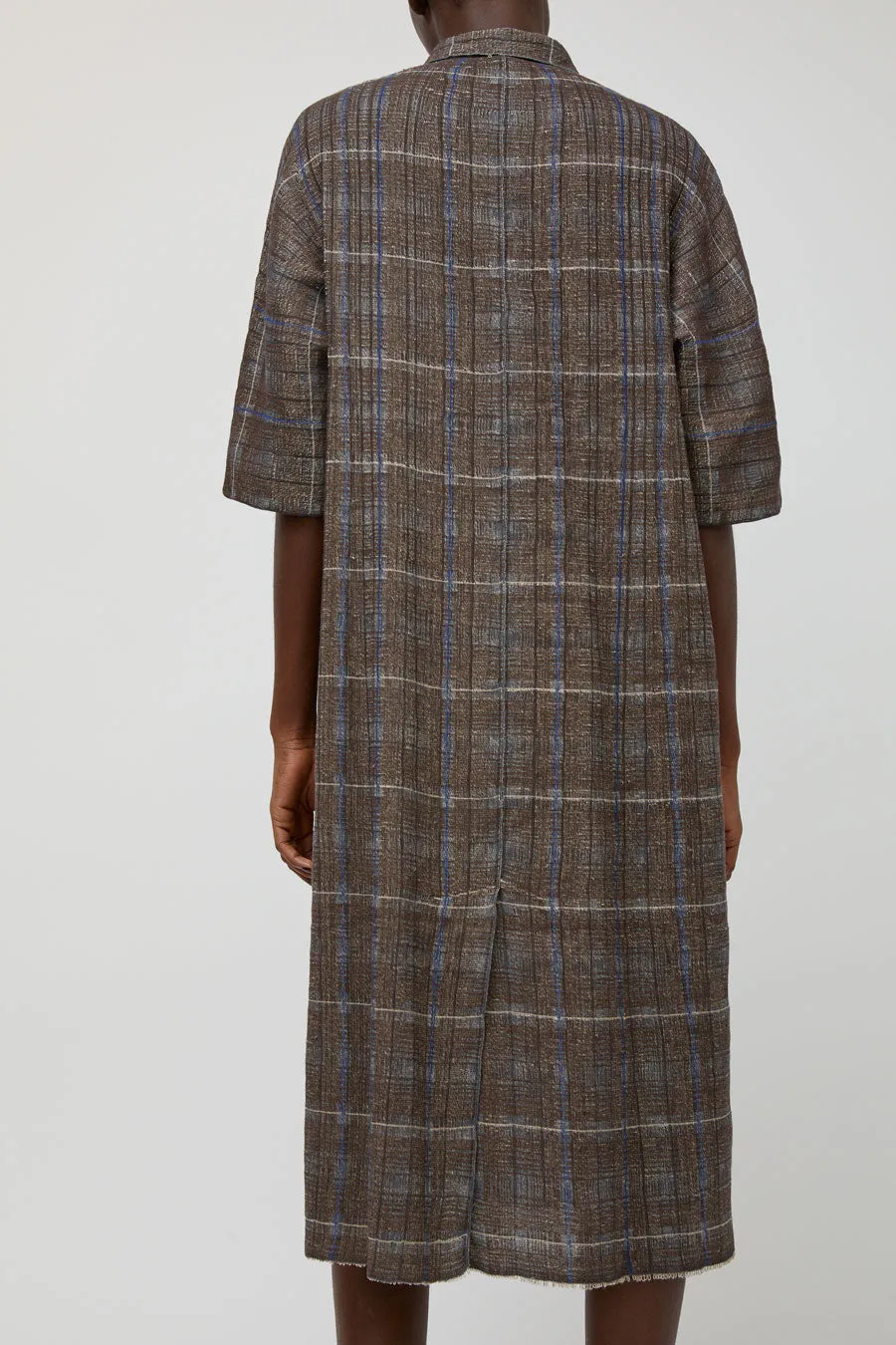 Boboutic A Quadretti Dress in Brown and Avio Mix sold by No. 6 product image thumbnail 4