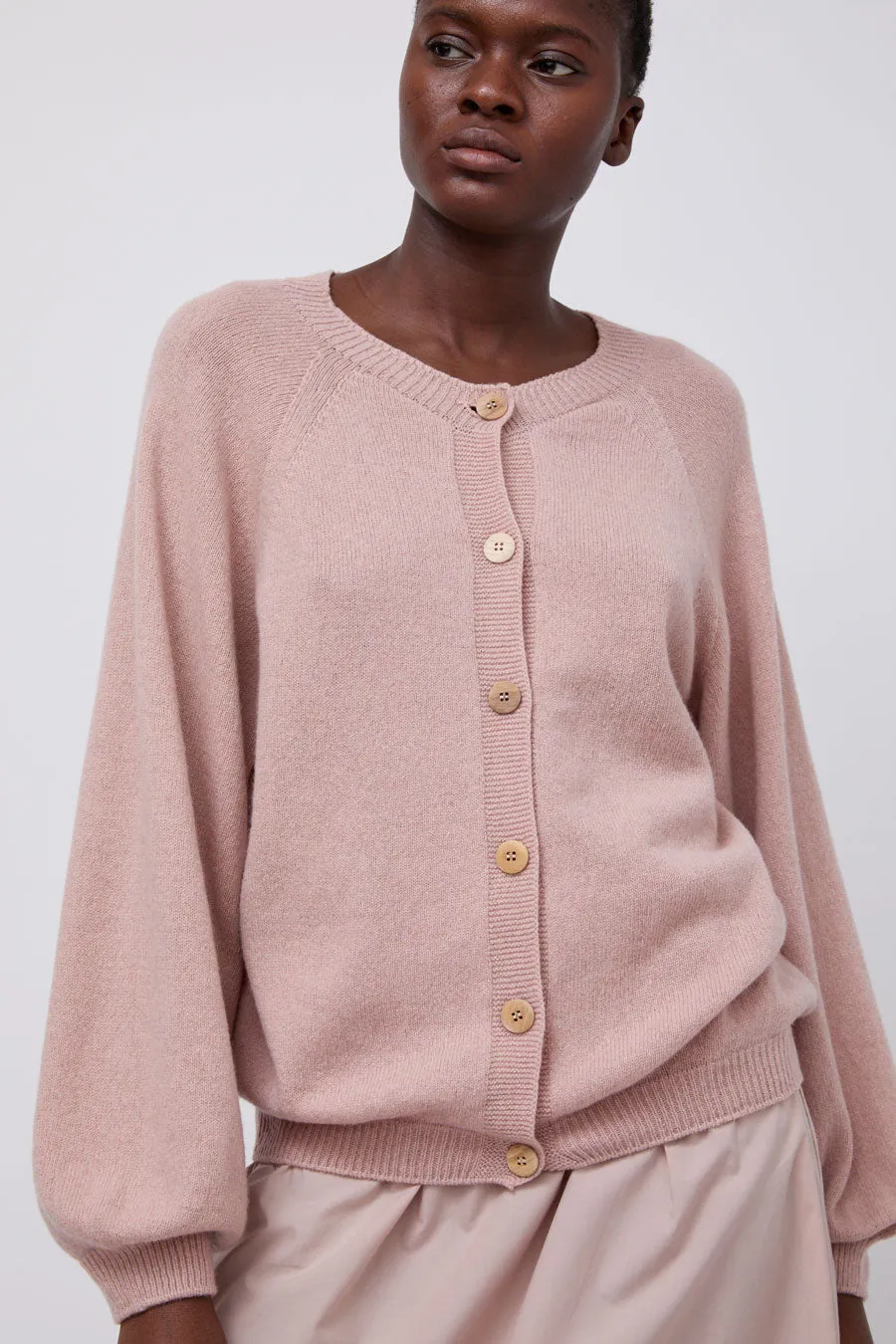 Baserange Soar Cardigan in Cameo Pink sold by No. 6