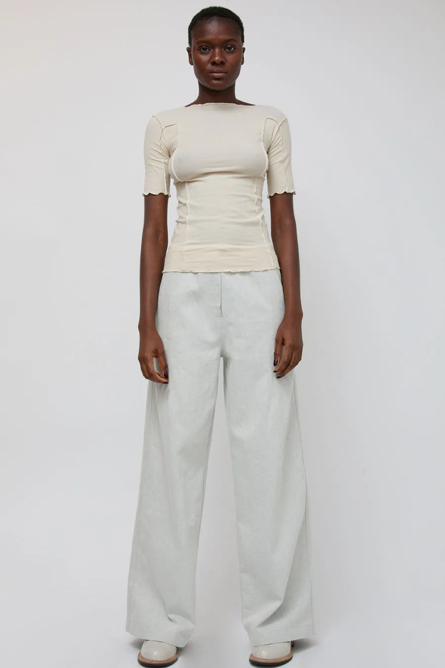 Baserange Arthur Pants in Ecru Denim sold by No. 6