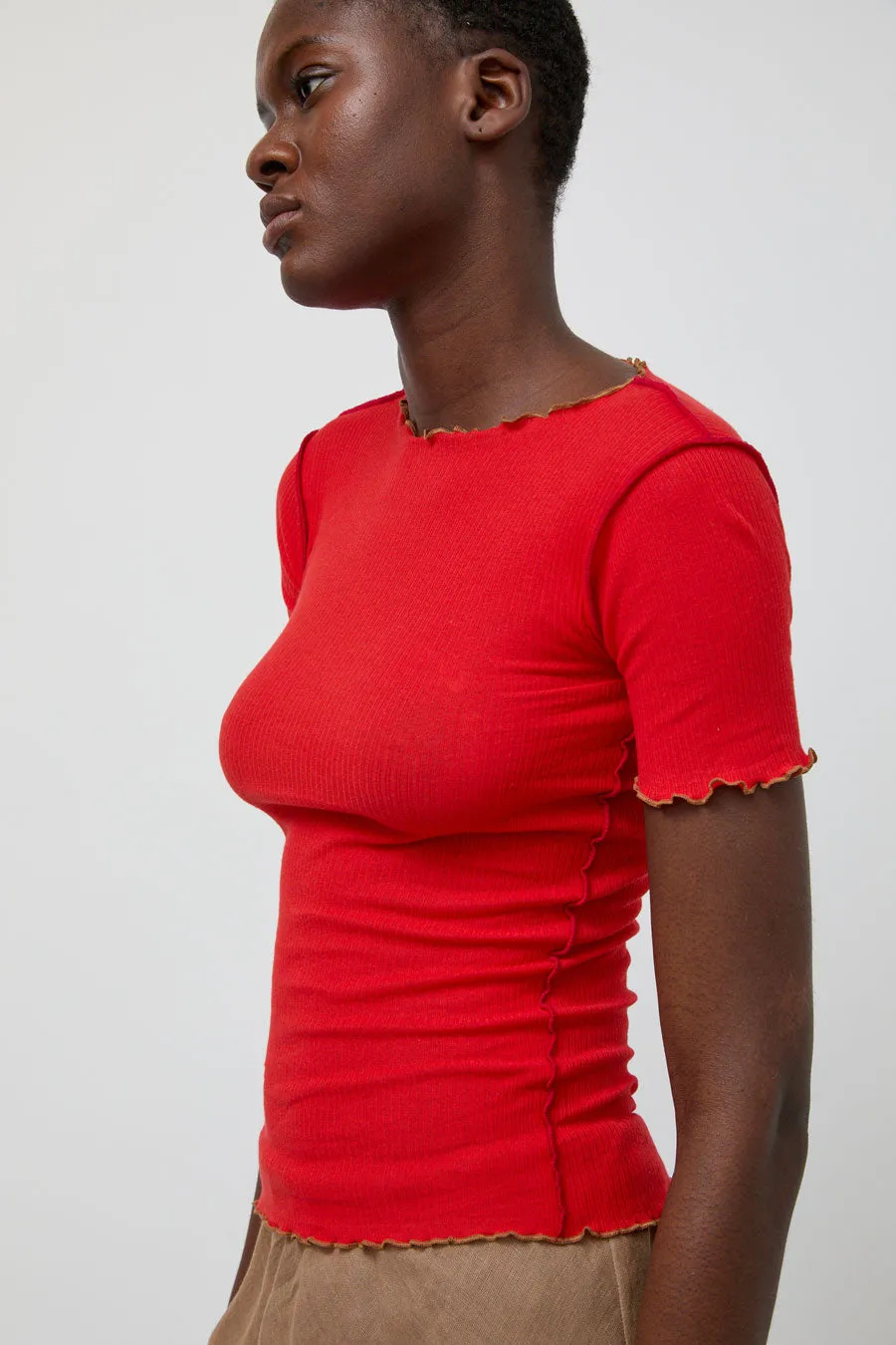 Baserange Vein Tee Shirt in My Red sold by No. 6 product image thumbnail 4