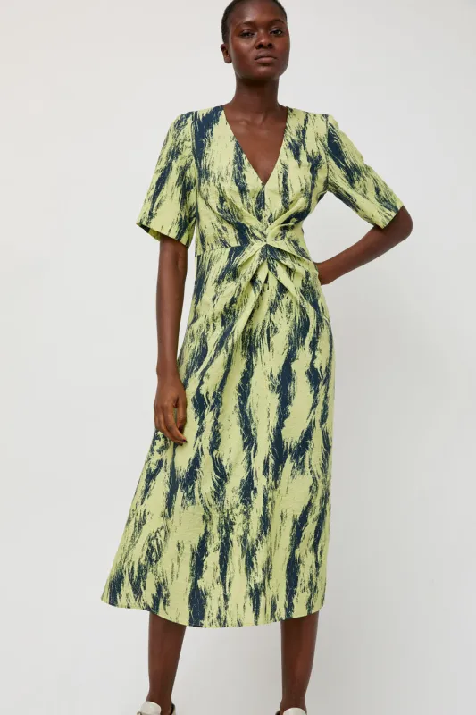 No.6 Rory Dress in Lemon and Navy Brushstroke sold by No. 6