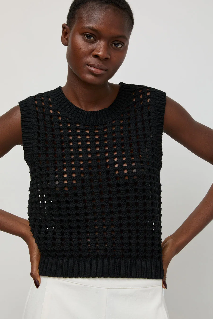 No.6 Reed Tank in Black sold by No. 6