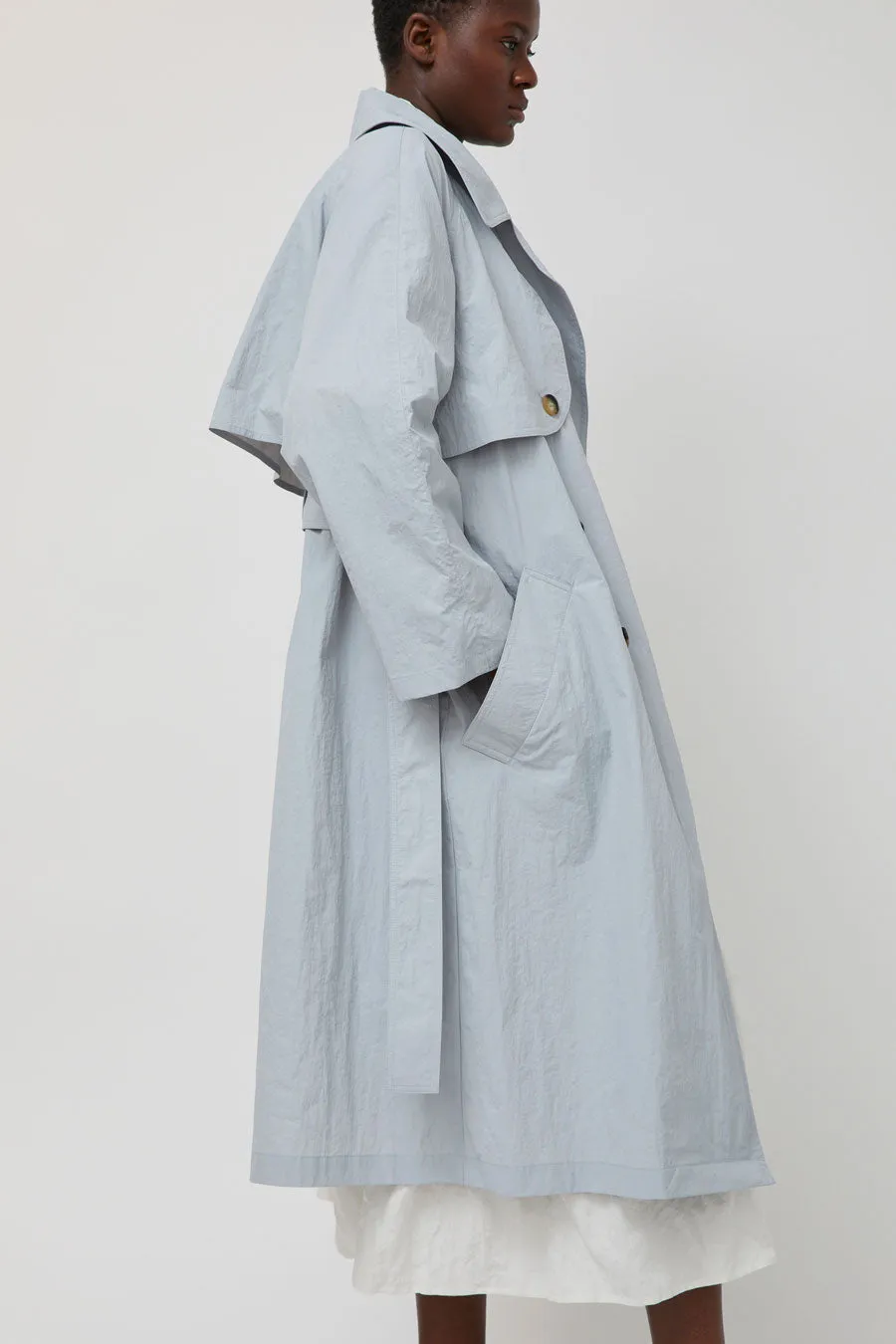No.6 Peterman Trench Coat in Cloud sold by No. 6 product image thumbnail 3