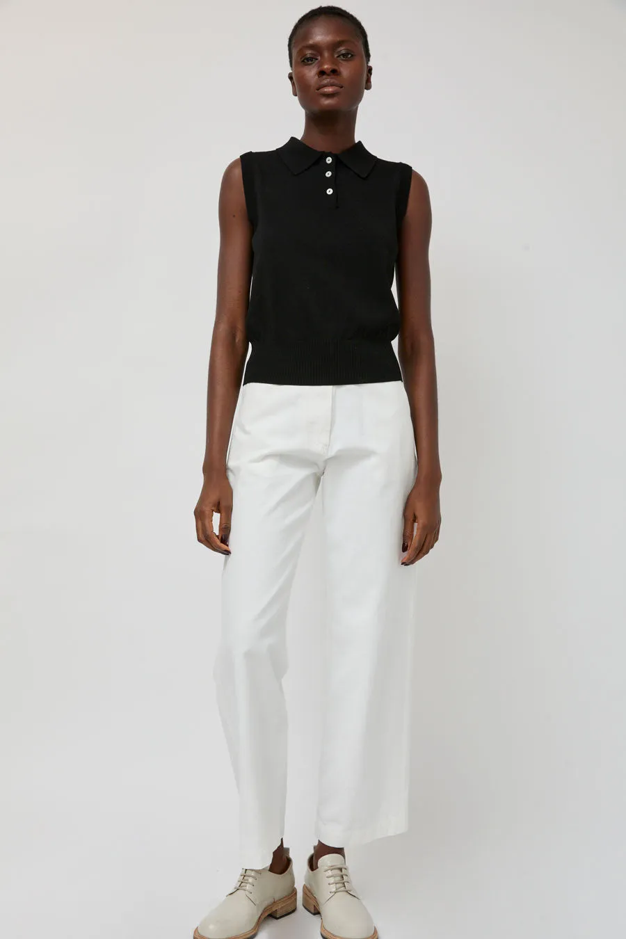 Nothing Written Paan Cotton Chino Pants in White sold by No. 6