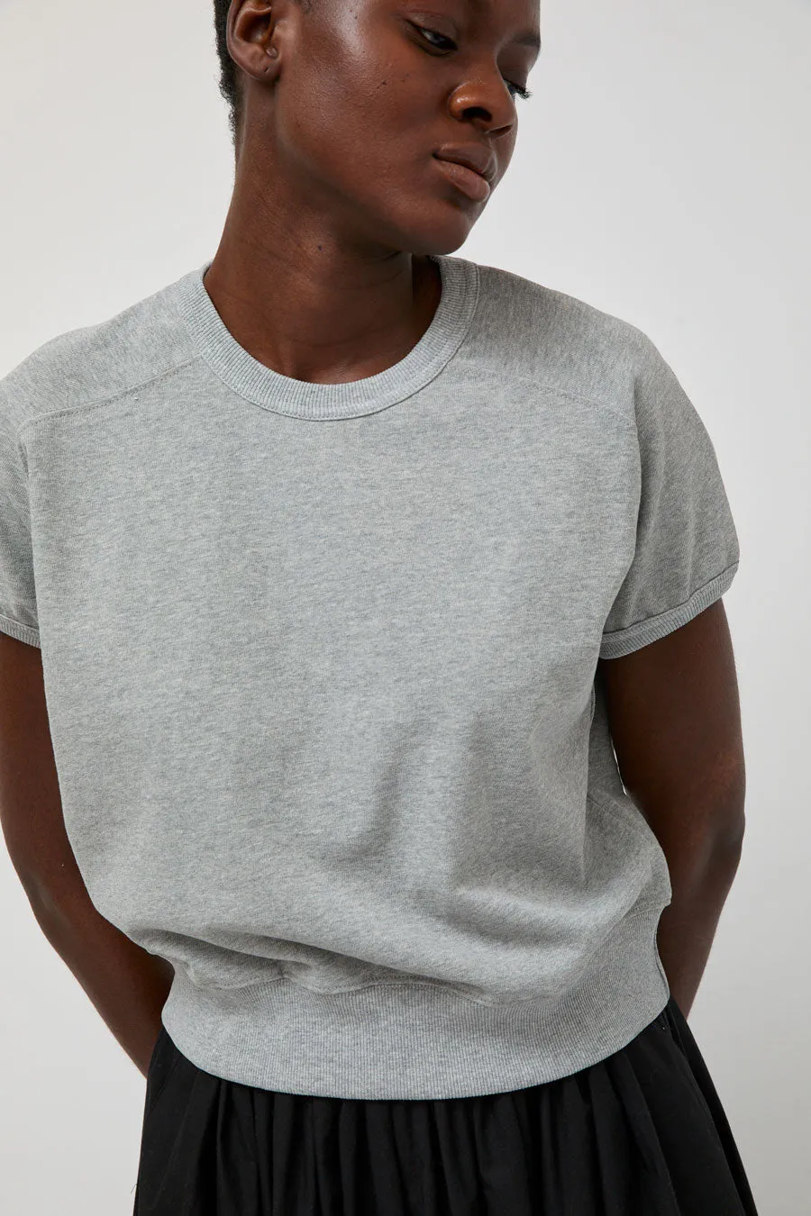 Nothing Written Bibi Cotton Sweatshirt Tee in Gray sold by No. 6
