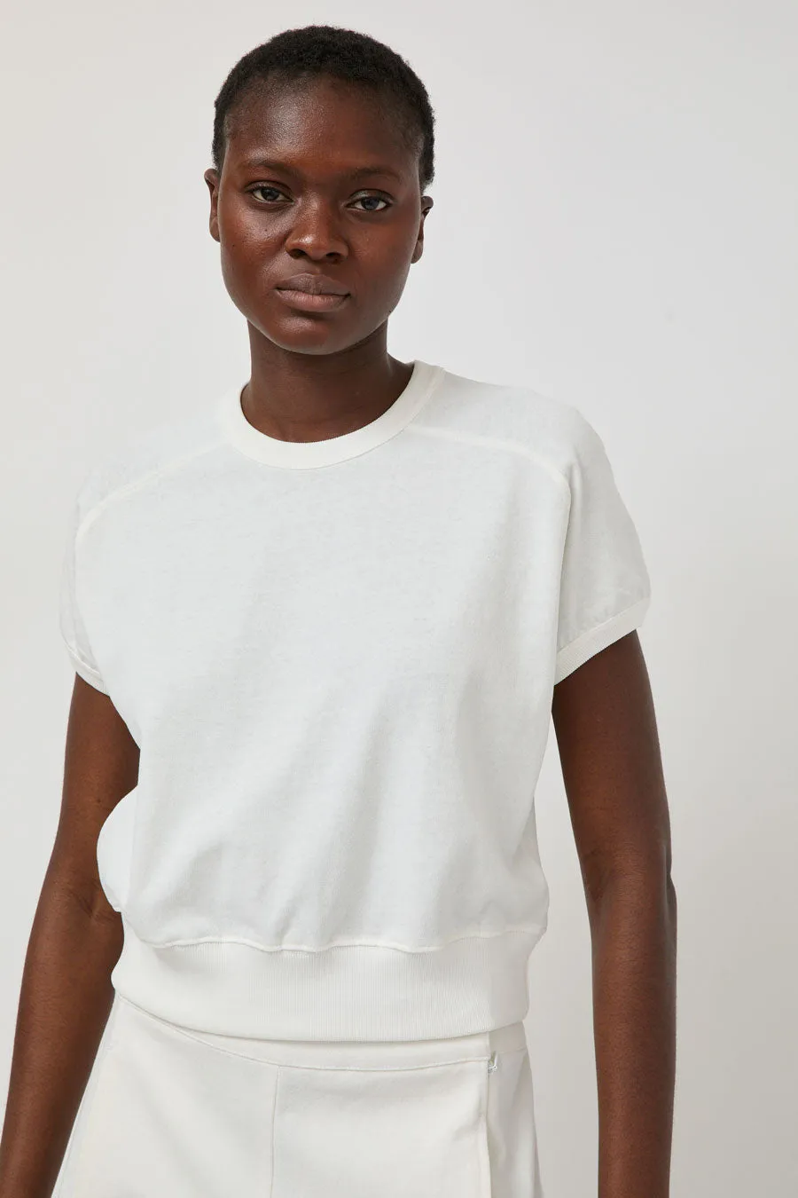 Nothing Written Bibi Cotton Sweatshirt Tee in White sold by No. 6