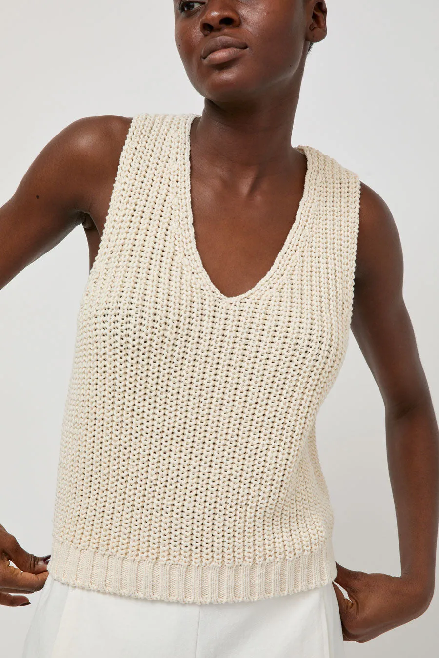 Nothing Written Greta Knit Top in Ivory sold by No. 6 product image thumbnail 3