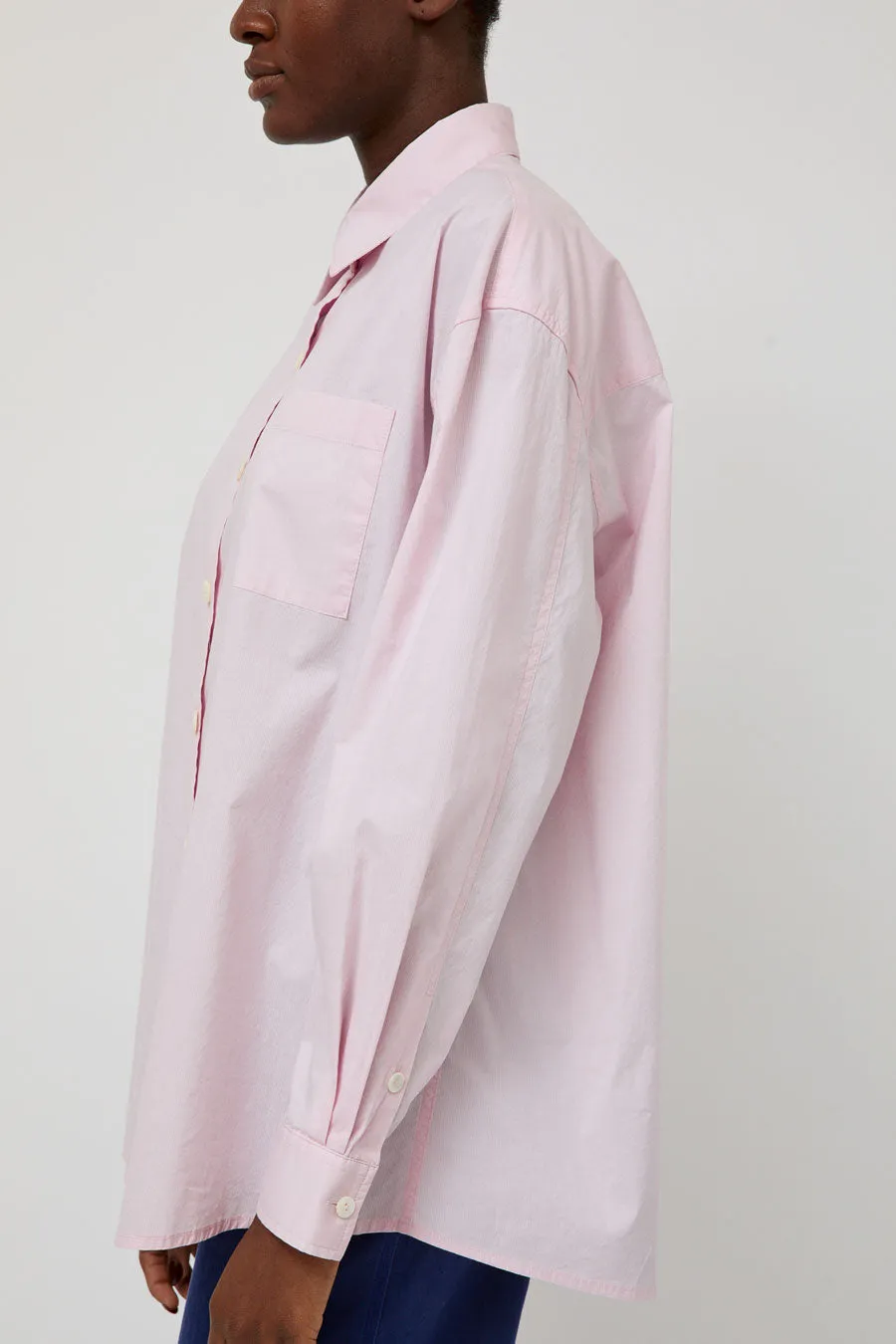 Nothing Written Timon Striped Cotton Shirt in Pastel Pink sold by No. 6 product image thumbnail 3