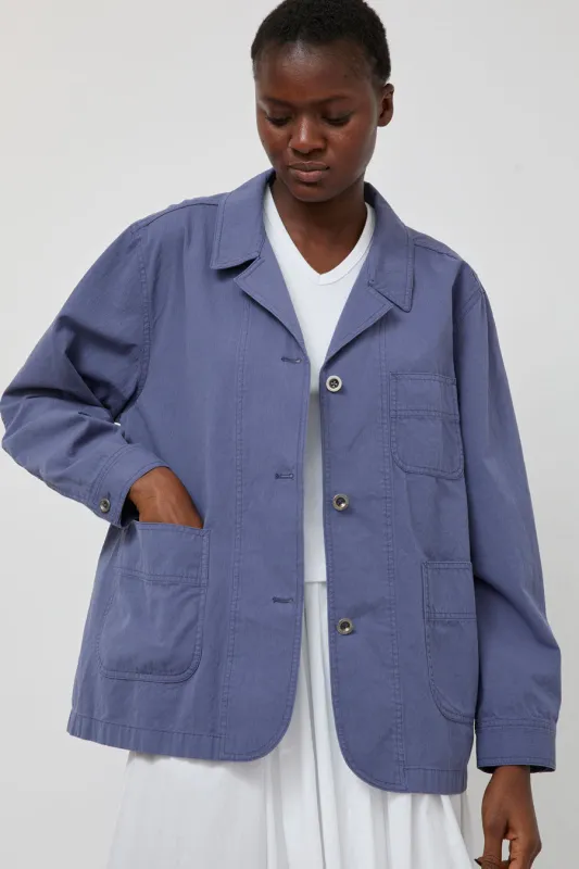 Nothing Written French Work Jacket in Vintage Blue sold by No. 6