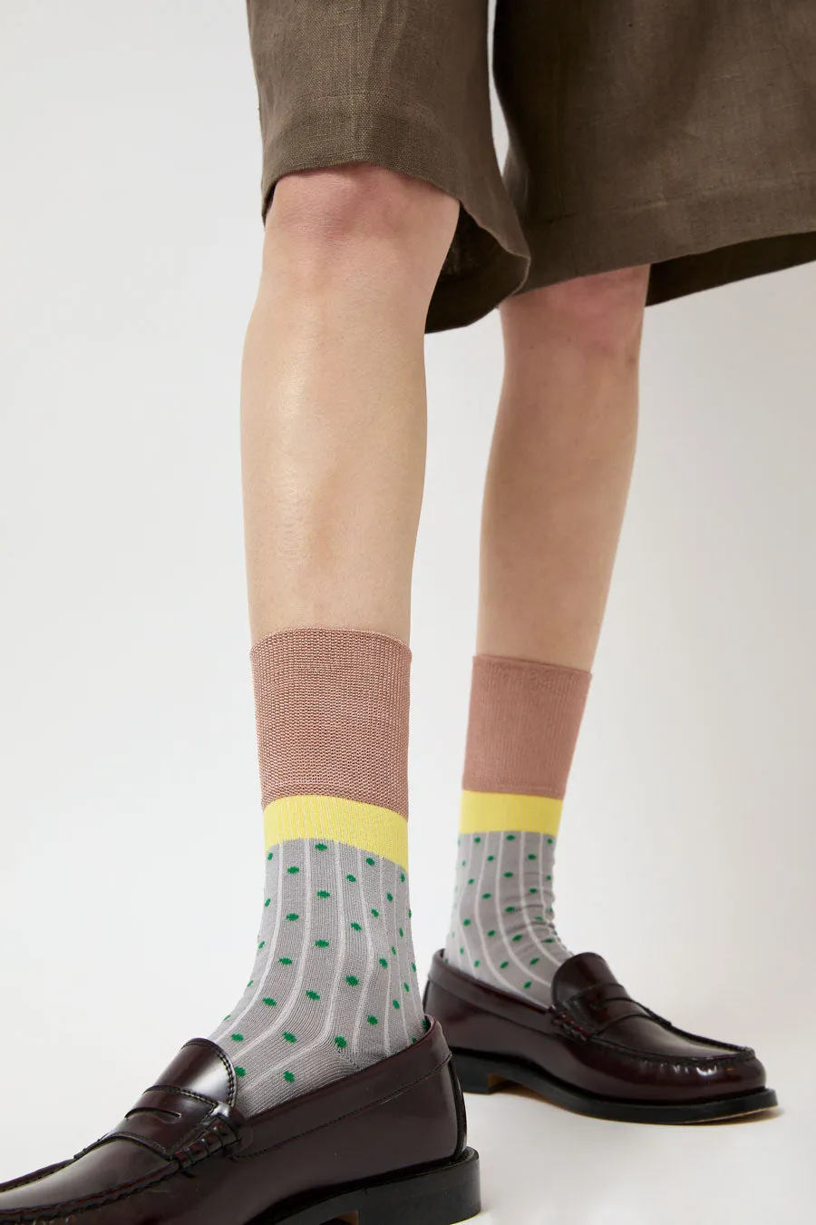 Exquisite J Polka Dot Socks in Grey sold by No. 6 product image thumbnail 3