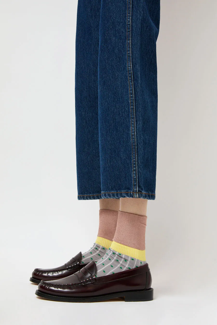 Exquisite J Polka Dot Socks in Grey sold by No. 6 product image thumbnail 2