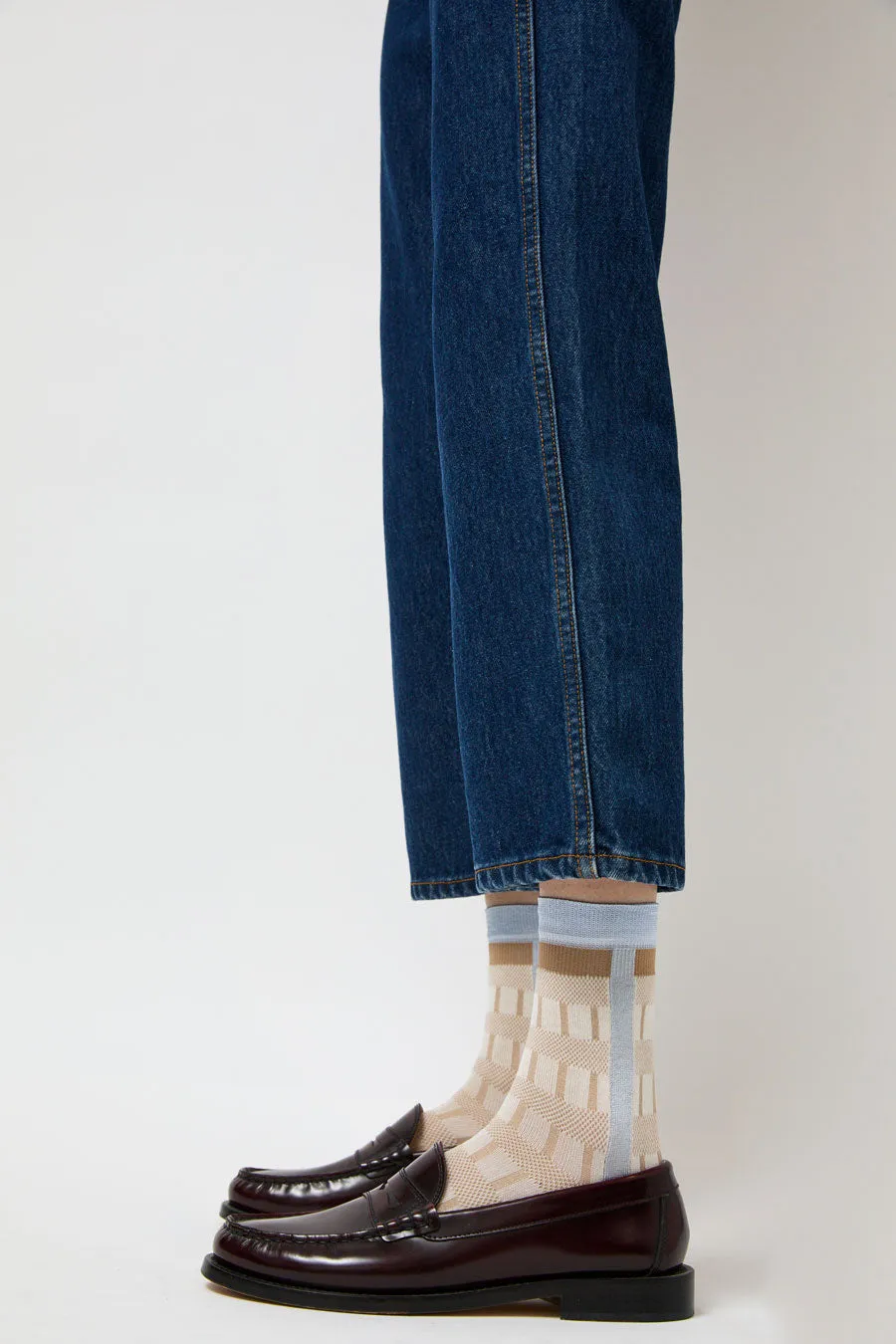 Exquisite J Short Colorblock Socks in Ice sold by No. 6 product image thumbnail 3