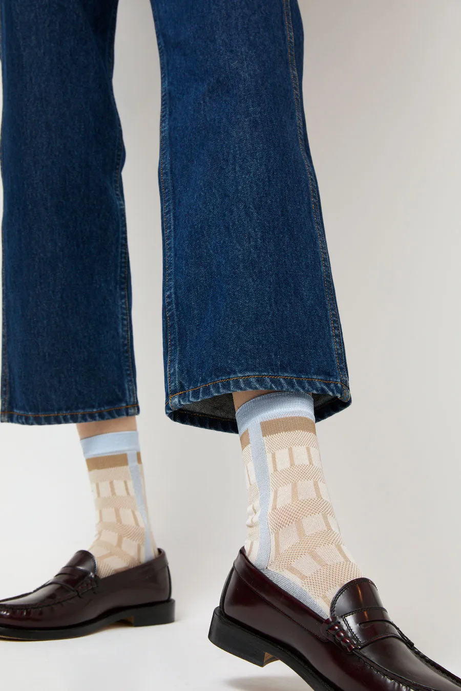 Exquisite J Short Colorblock Socks in Ice sold by No. 6 product image thumbnail 4