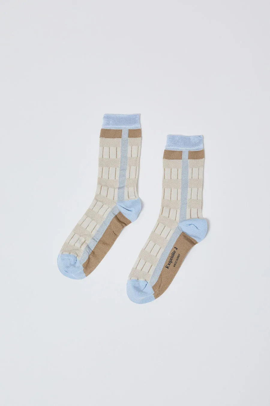 Exquisite J Short Colorblock Socks in Ice sold by No. 6 product image thumbnail 2