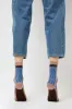 Exquisite J Short Colorblock Socks in Blue sold by No. 6