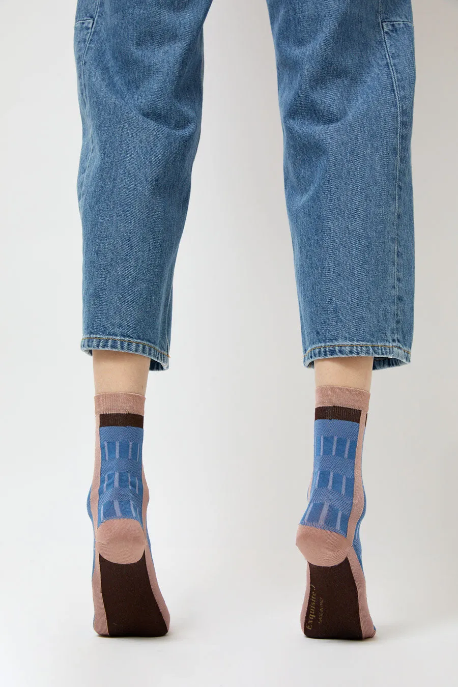 Exquisite J Short Colorblock Socks in Blue sold by No. 6 product image thumbnail 2