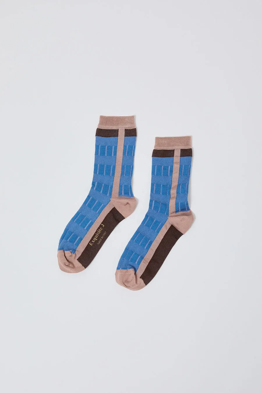 Exquisite J Short Colorblock Socks in Blue sold by No. 6 product image thumbnail 4