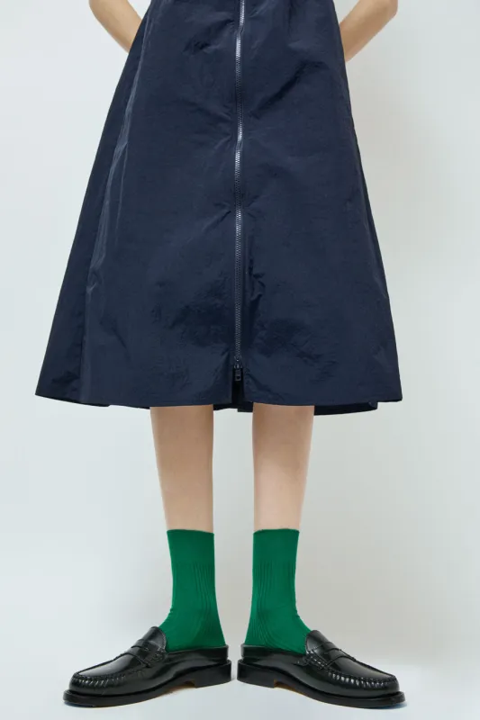 Maria La Rosa Ribbed Mid Calf Bio Cotton Socks in Clover Green sold by No. 6