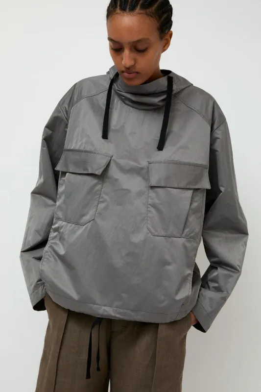 Wanze Hooded Army Smock in Steel Grey sold by No. 6