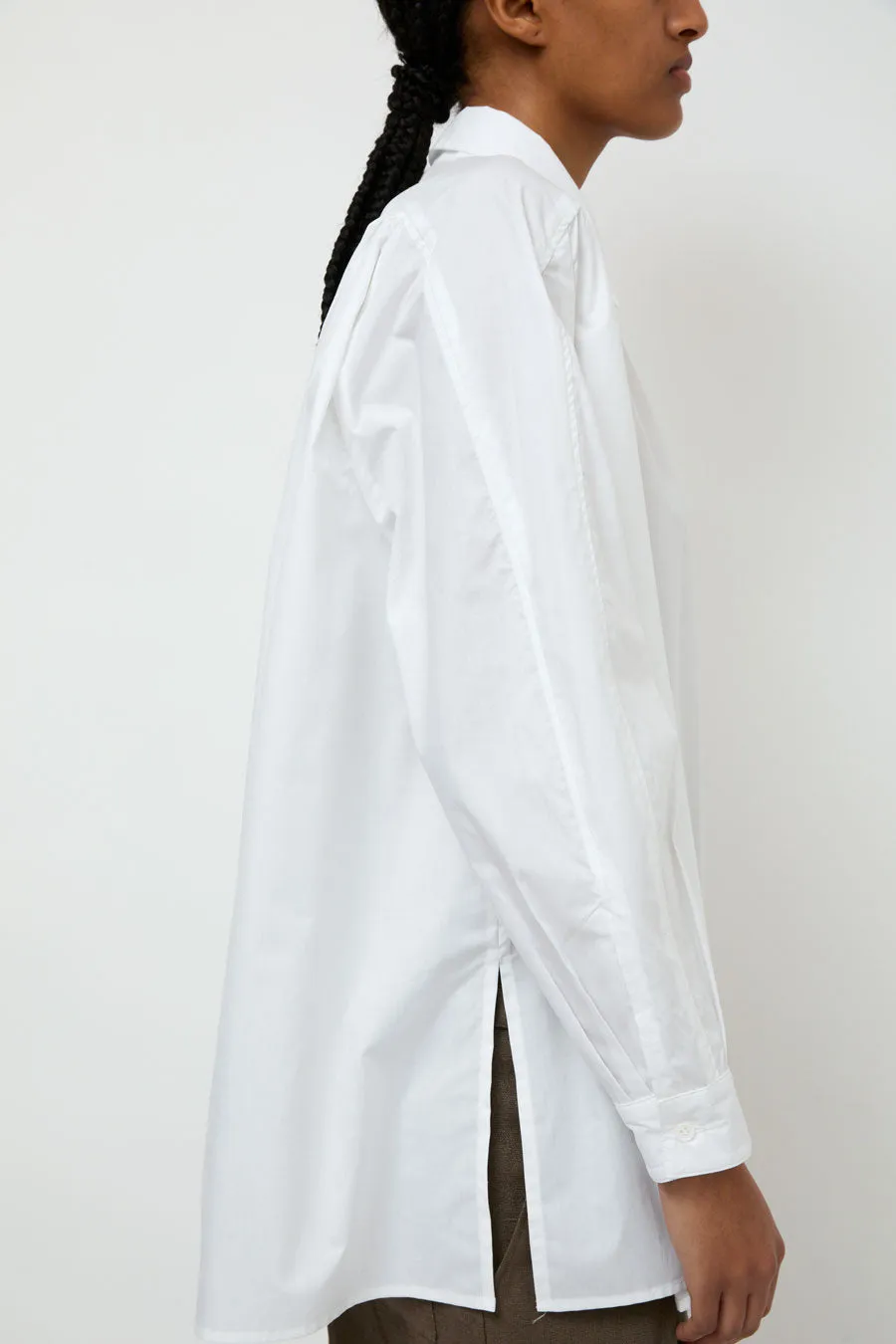 Wanze Gathered Button Shirt in White sold by No. 6 product image thumbnail 3