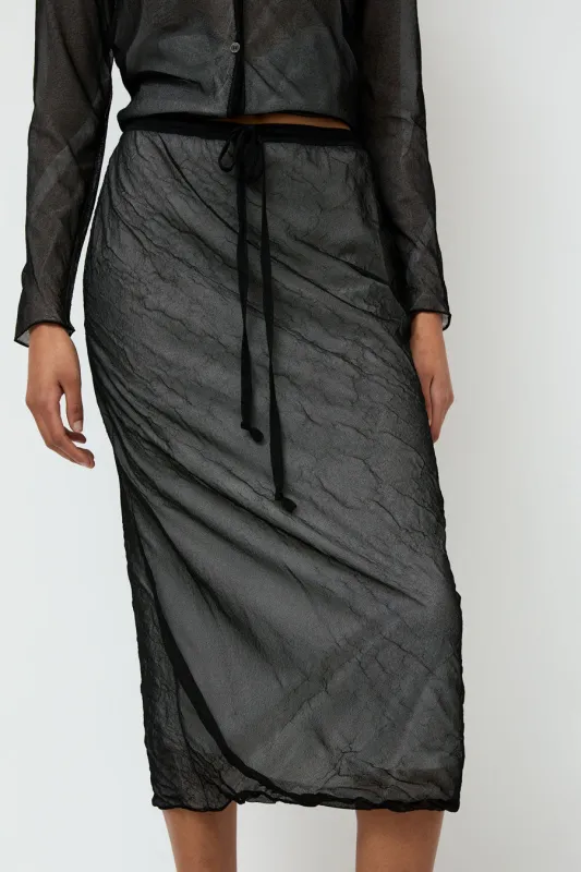 RUS Hankachi Skirt in Black sold by No. 6