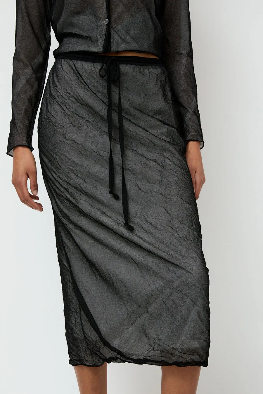 RUS Hankachi Skirt in Black sold by No. 6